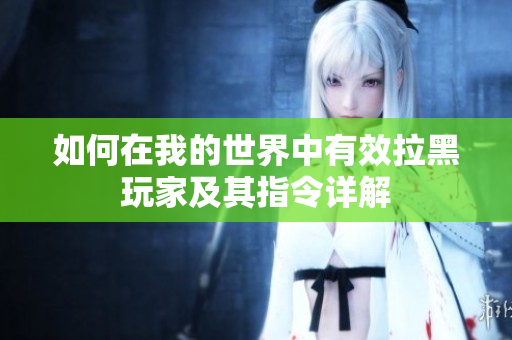 如何在我的世界中有效拉黑玩家及其指令详解
