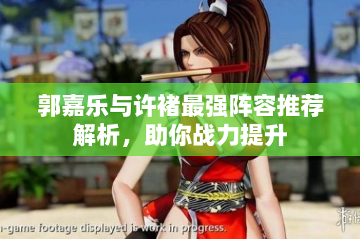 郭嘉乐与许褚最强阵容推荐解析，助你战力提升