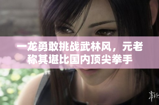 一龙勇敢挑战武林风，元老称其堪比国内顶尖拳手