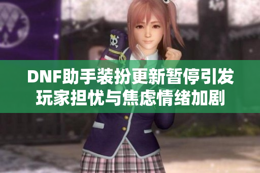 DNF助手装扮更新暂停引发玩家担忧与焦虑情绪加剧