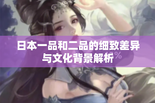日本一品和二品的细致差异与文化背景解析