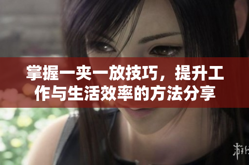 掌握一夹一放技巧，提升工作与生活效率的方法分享