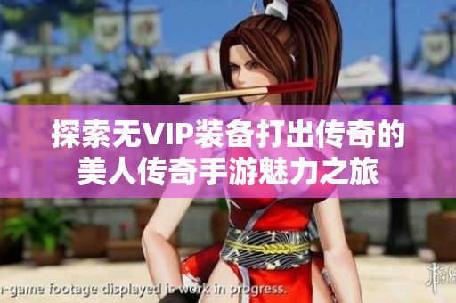 探索无VIP装备打出传奇的美人传奇手游魅力之旅