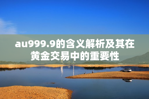 au999.9的含义解析及其在黄金交易中的重要性