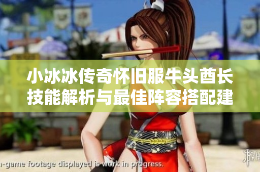 小冰冰传奇怀旧服牛头酋长技能解析与最佳阵容搭配建议