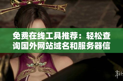 免费在线工具推荐：轻松查询国外网站域名和服务器信息