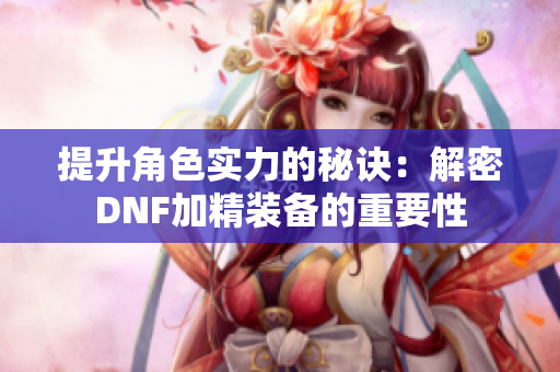 提升角色实力的秘诀：解密DNF加精装备的重要性