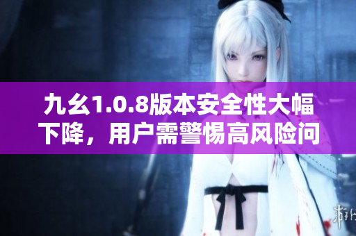 九幺1.0.8版本安全性大幅下降，用户需警惕高风险问题