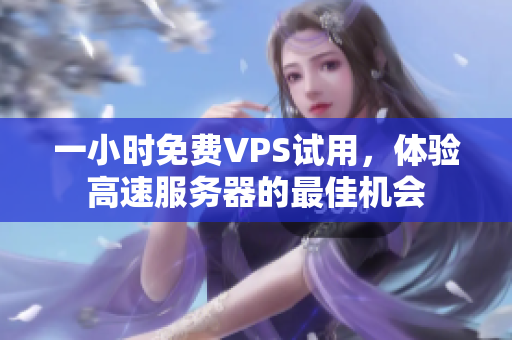 一小时免费VPS试用，体验高速服务器的最佳机会