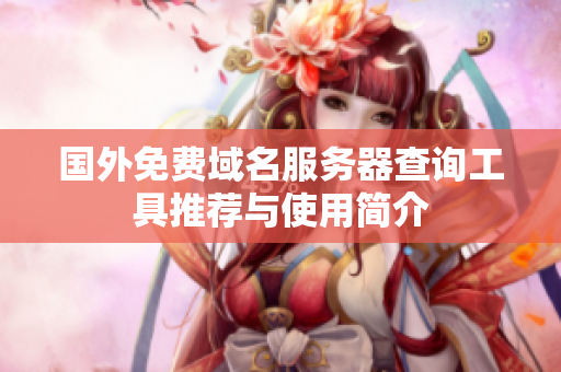 国外免费域名服务器查询工具推荐与使用简介