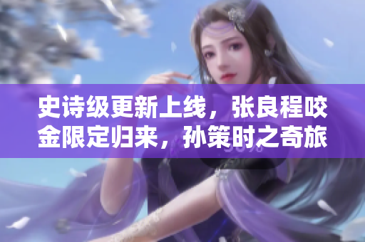 史诗级更新上线，张良程咬金限定归来，孙策时之奇旅超强登场