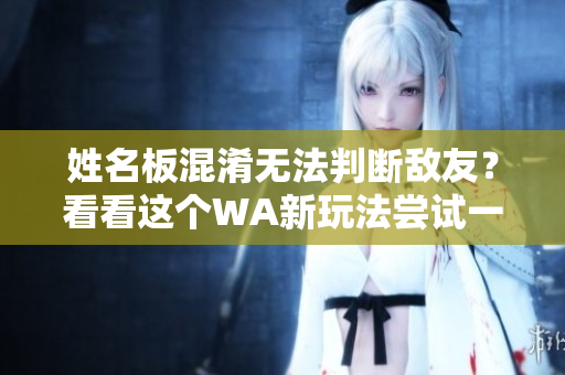 姓名板混淆无法判断敌友？看看这个WA新玩法尝试一下吧