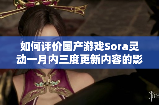 如何评价国产游戏Sora灵动一月内三度更新内容的影响