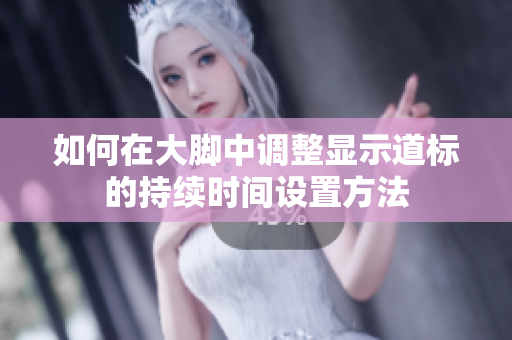 如何在大脚中调整显示道标的持续时间设置方法
