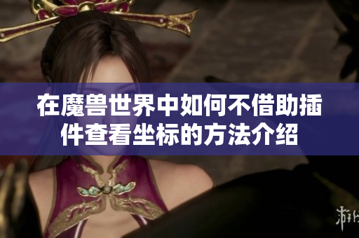 在魔兽世界中如何不借助插件查看坐标的方法介绍