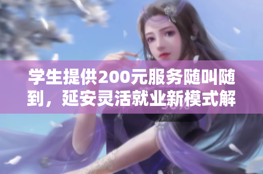 学生提供200元服务随叫随到，延安灵活就业新模式解析