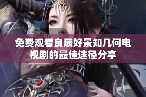 免费观看良辰好景知几何电视剧的最佳途径分享