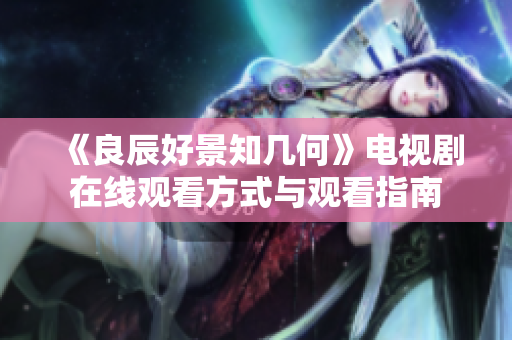 《良辰好景知几何》电视剧在线观看方式与观看指南
