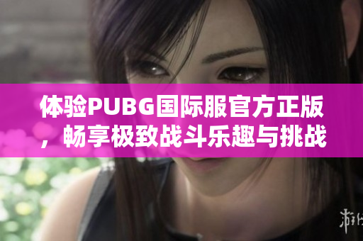 体验PUBG国际服官方正版，畅享极致战斗乐趣与挑战